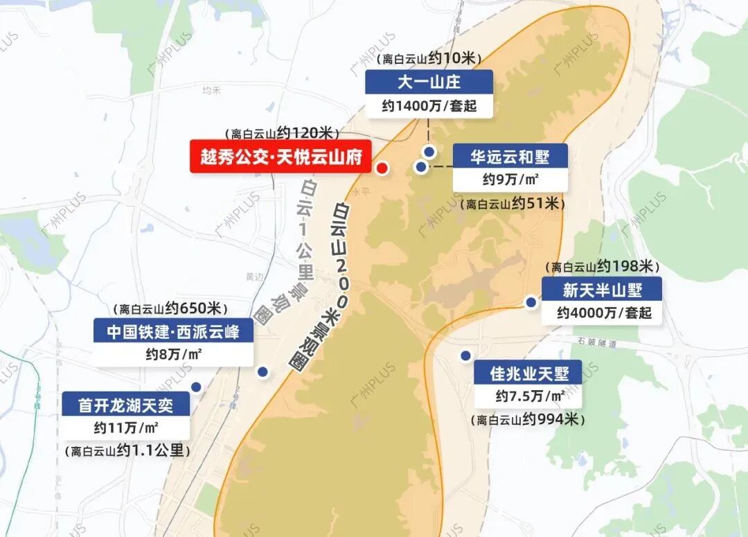 白云山新盘【越秀公交天悦云山府】90㎡刚需户型！