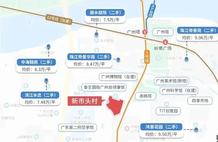 广州塔旁新盘【方圆·滨江壹号】93-132㎡三*四房，吹风价去到11万+？