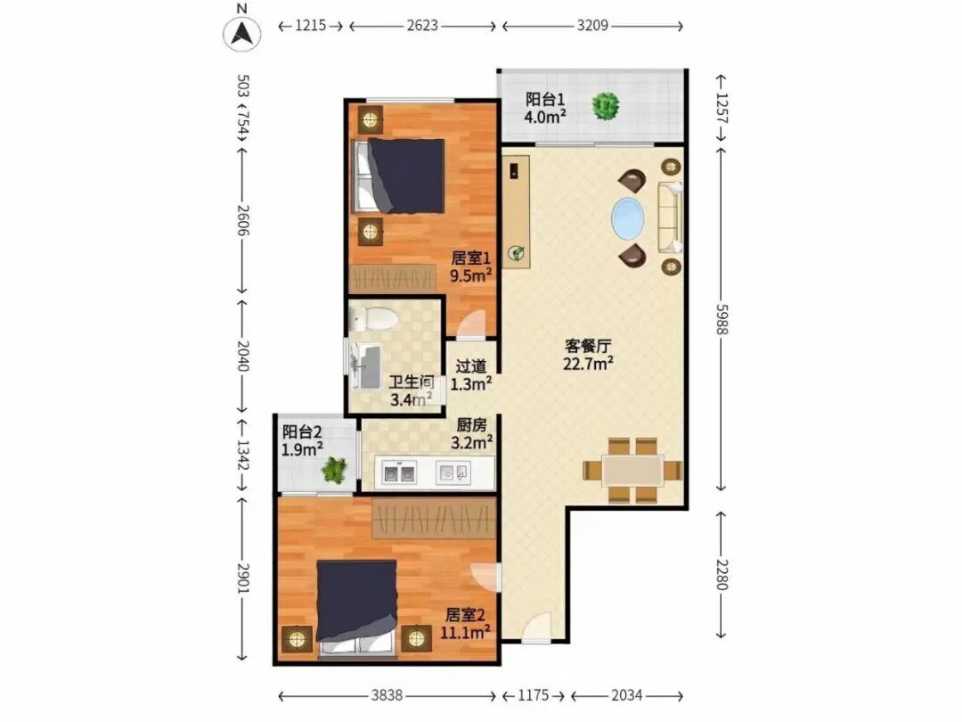 天河北二手房【太阳广场】77平，总价439万！