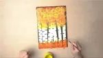 儿童创意美术《白桦树》剪贴画 幼儿美术简单教学