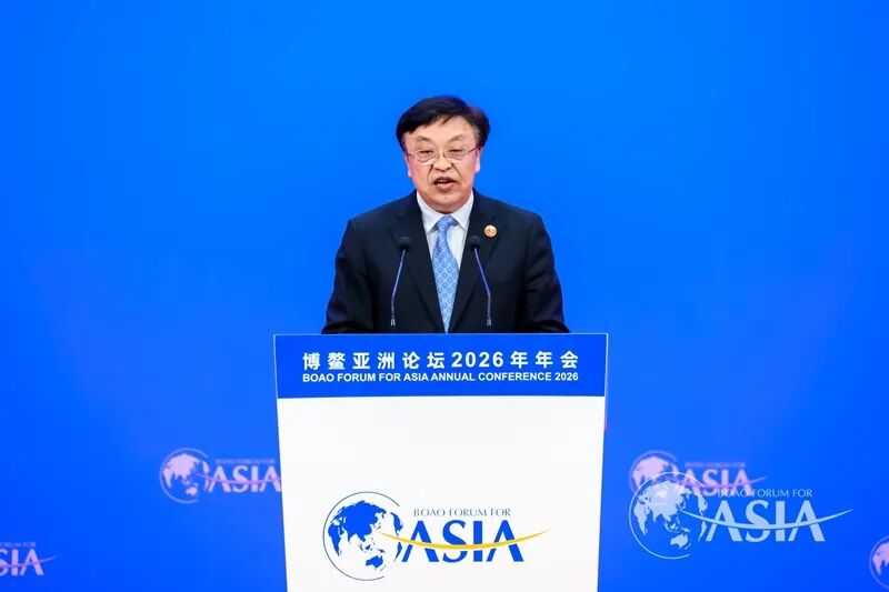 海南省委书记冯飞在会上发言。主办方供图