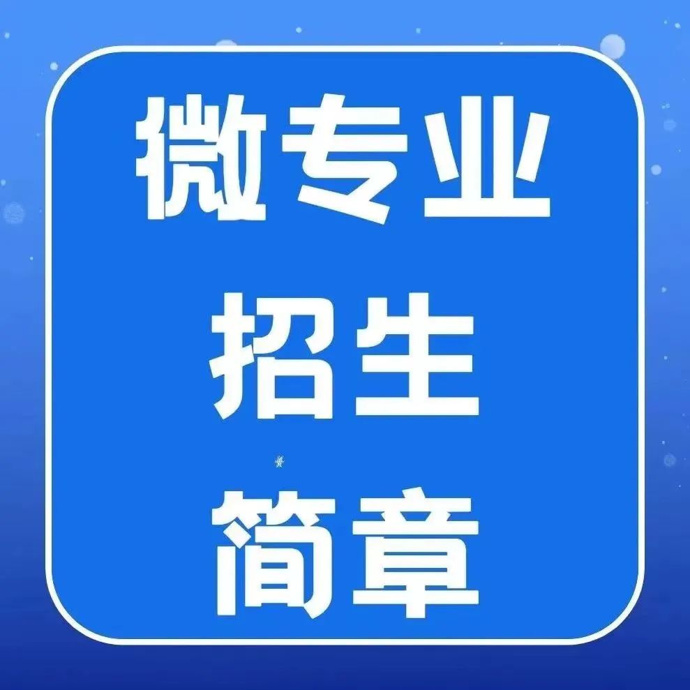 13个微专业开始招生！