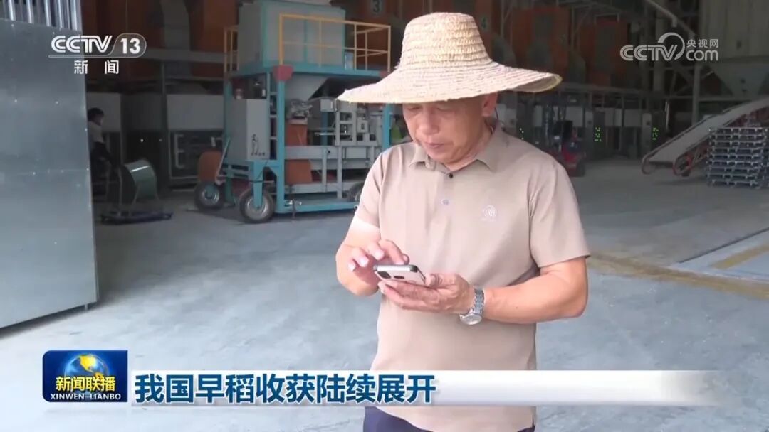 清新区种植户胡剑文通过手机程序，匹配合适的烘干中心。