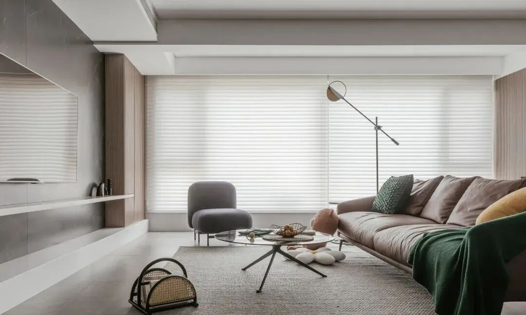 120㎡现代简约质感三室，主卧孟菲斯风超亮眼！