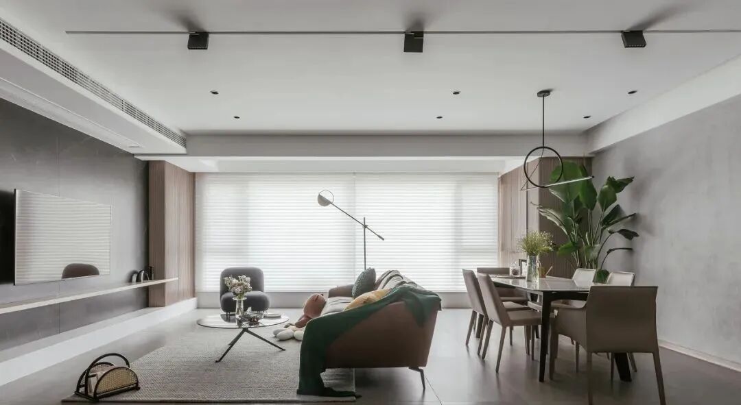 120㎡现代简约质感三室，主卧孟菲斯风超亮眼！