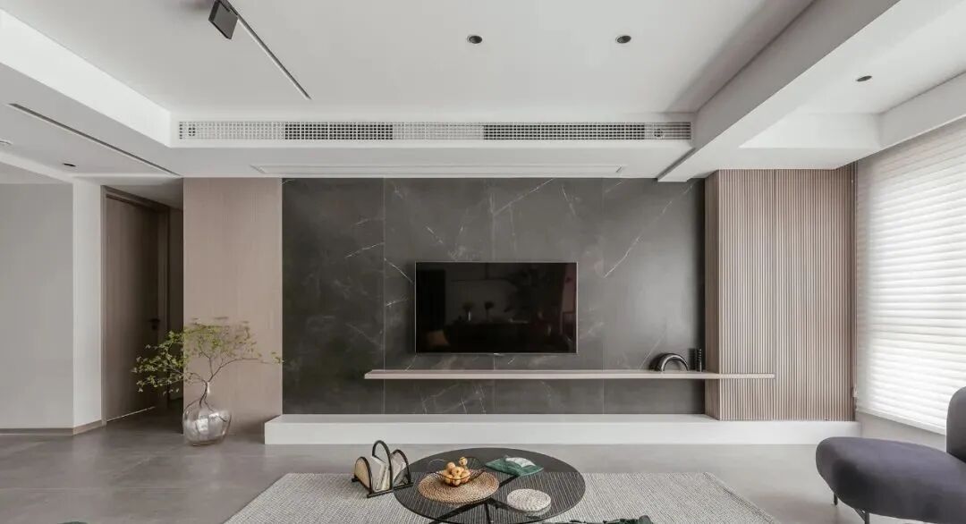 120㎡现代简约质感三室，主卧孟菲斯风超亮眼！