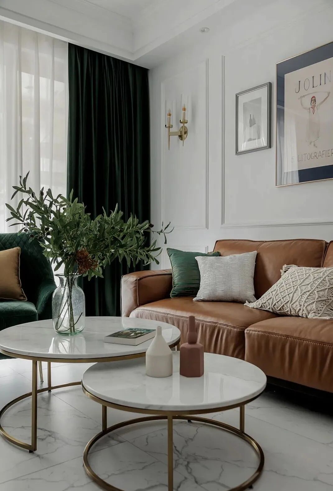 120平墨绿点金小轻奢，简美混搭三居室