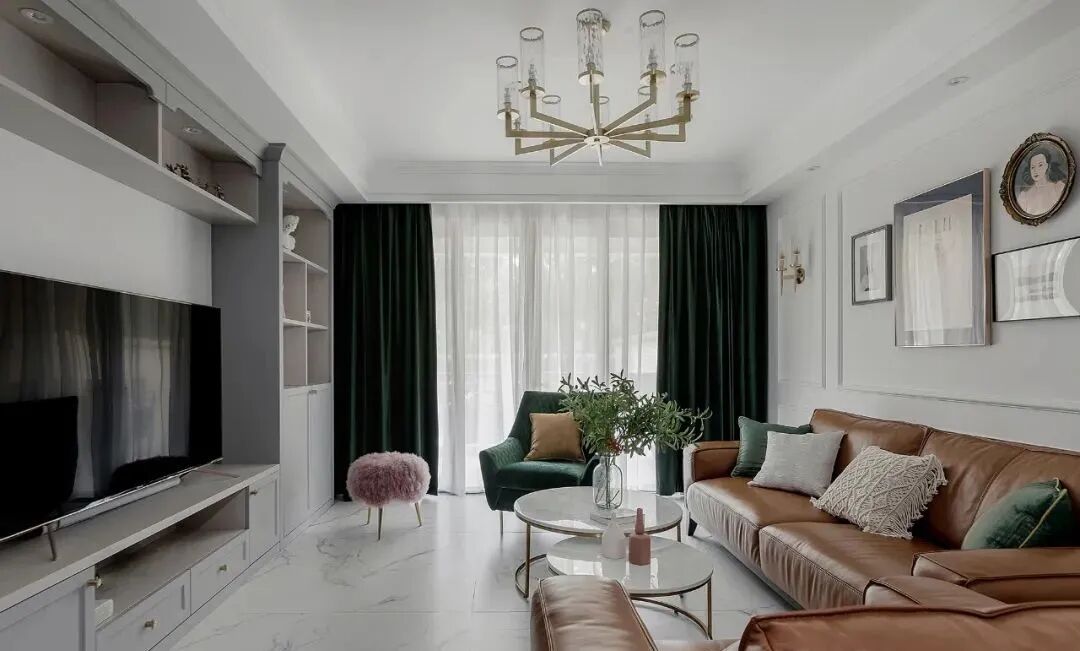 120平墨绿点金小轻奢，简美混搭三居室