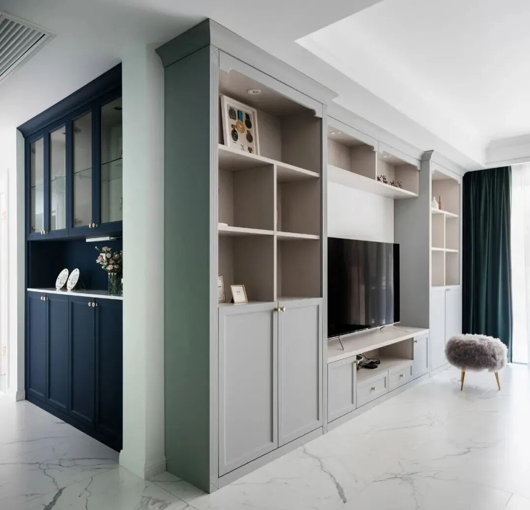 120平墨绿点金小轻奢，简美混搭三居室