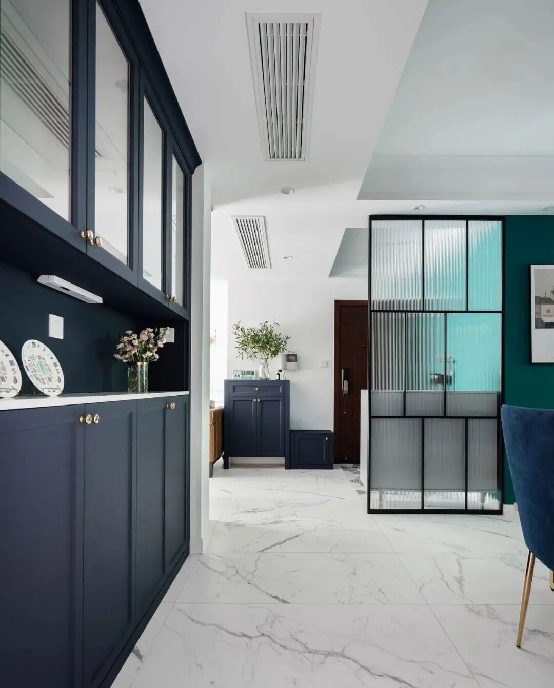 120平墨绿点金小轻奢，简美混搭三居室