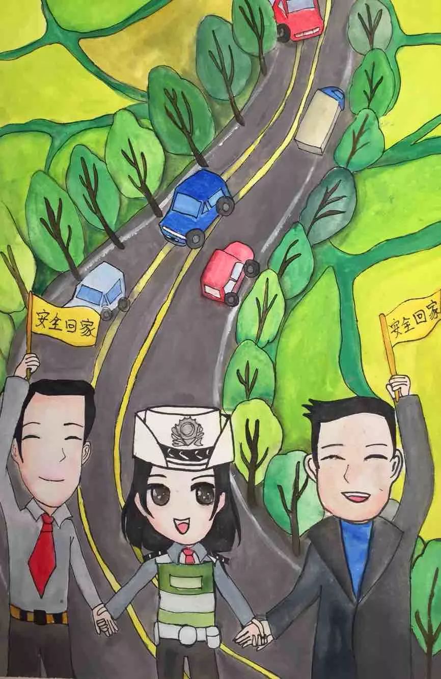 获奖名单公布 | 哈米罗罗"我是小小交通宣传员"少儿绘画大赛