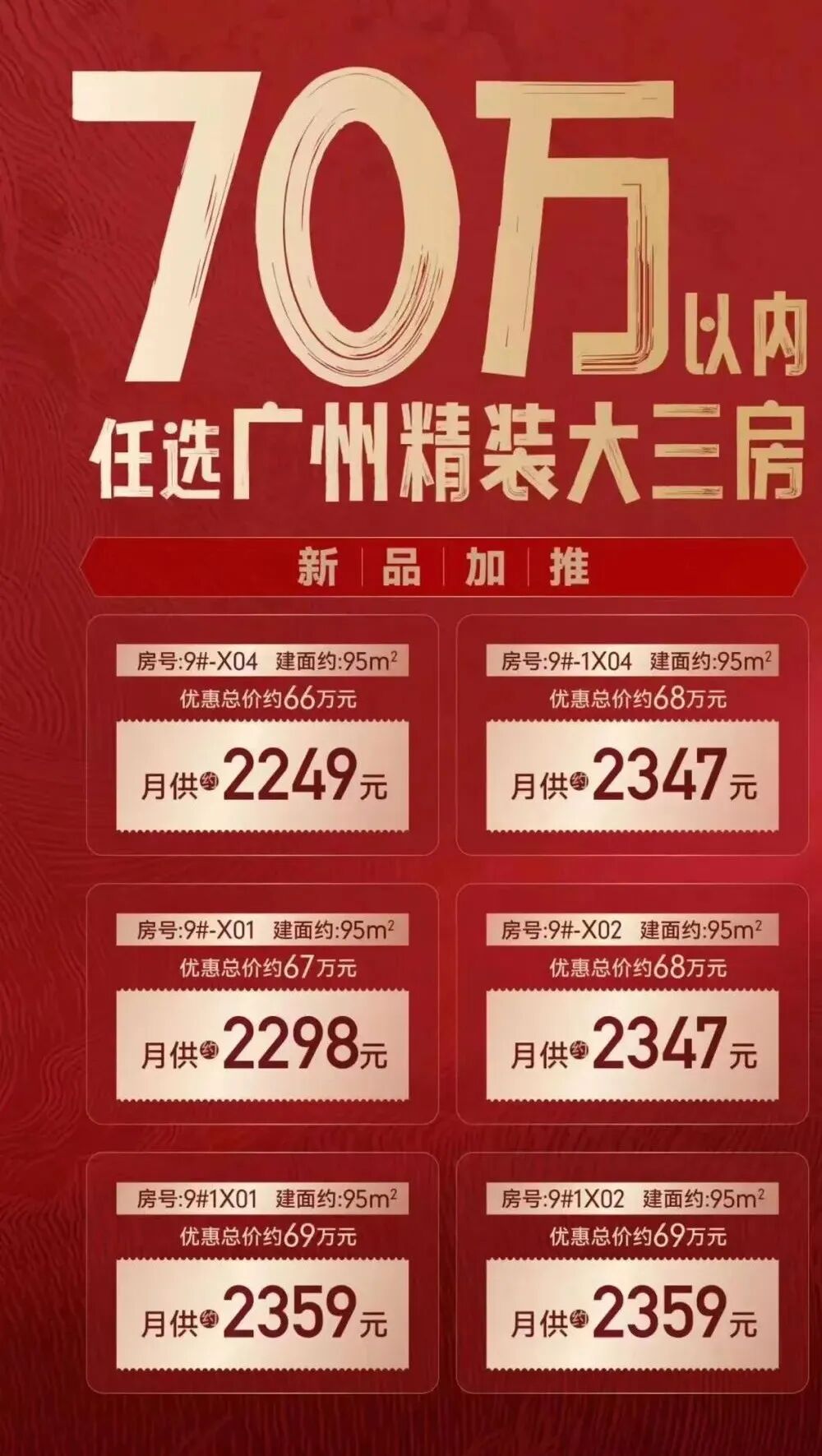 广州增城新盘，广州院子70万一套任选？
