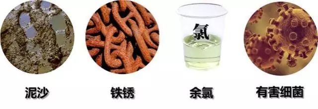 泥沙、铁锈、余氯、细菌；自来水中的这些东西对人体有影响？