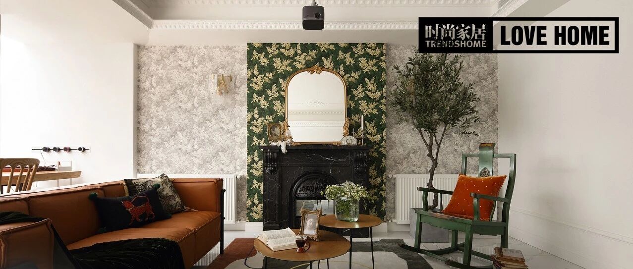 179㎡，处处是青翠的复古绿调，好清凉！