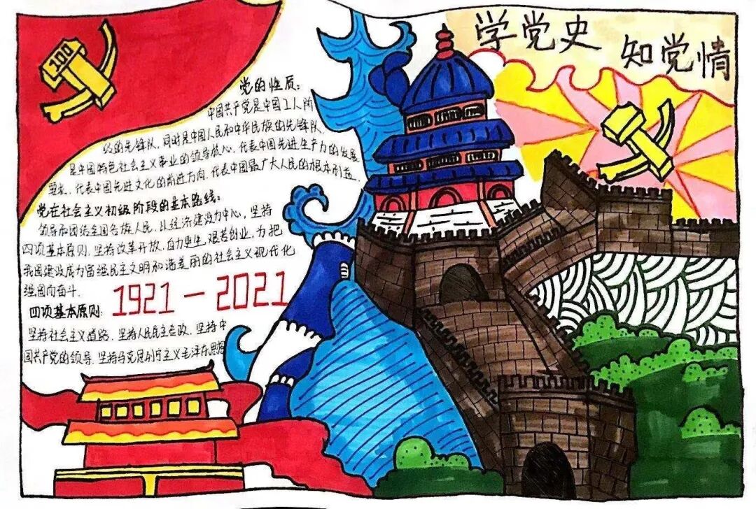 学党史,知党情,跟党走 | 信息★工程系举办黑板报手抄报评比比赛