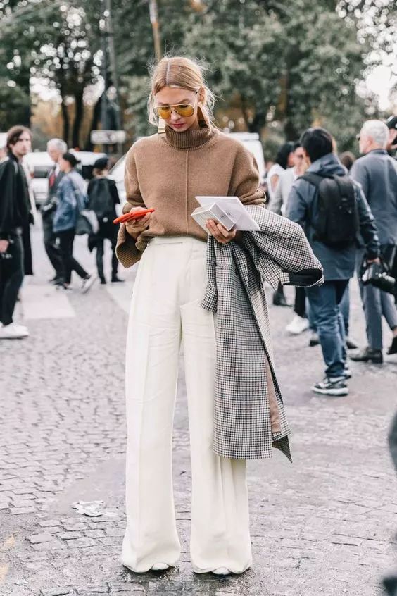 毛衣+闊腿褲，才是2019最時髦混搭cp！ 時尚 第17張