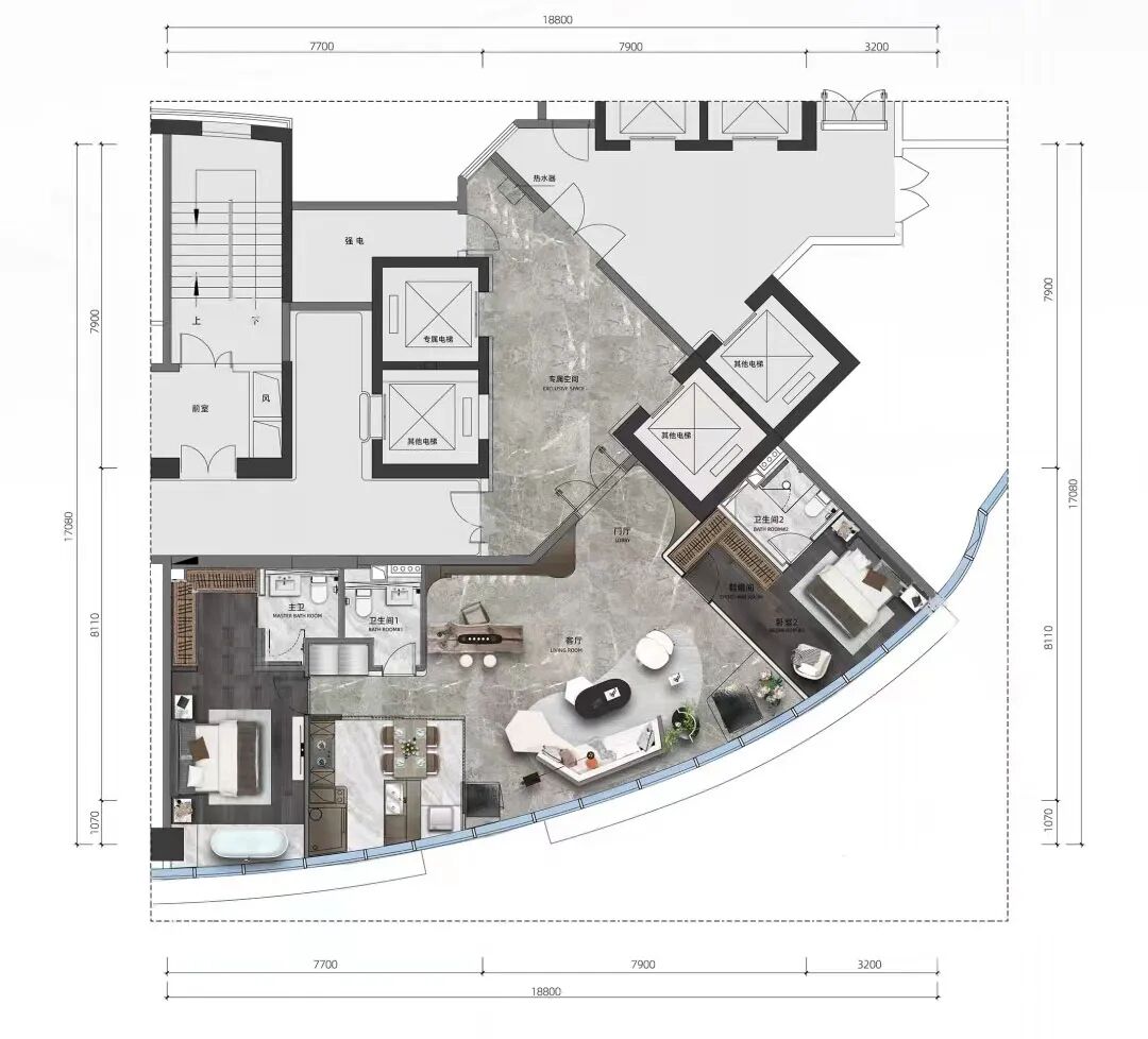 海珠天誉半岛A4栋案名白天鹅壹号，400㎡大平层上新