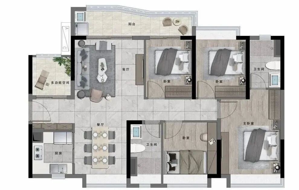 广州天河【金地天河峯睿】天河芯·清华附中旁·三地铁·97-130㎡南向精奢三四房