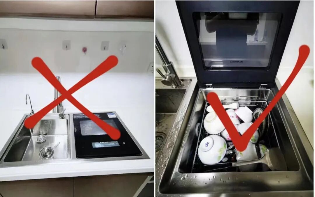 选嵌入式,不选水槽式水槽洗净机一定选嵌入式,不仅容量大,而且也会