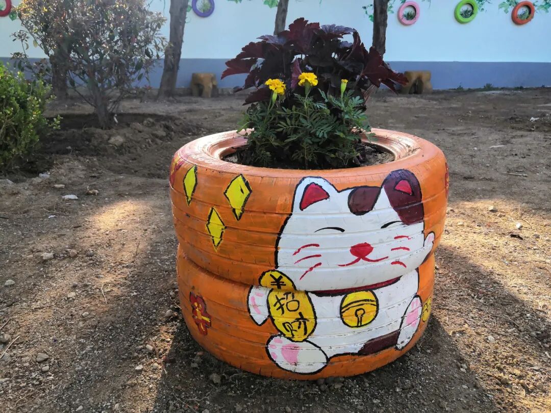 轮胎花盆微景观"小确幸"