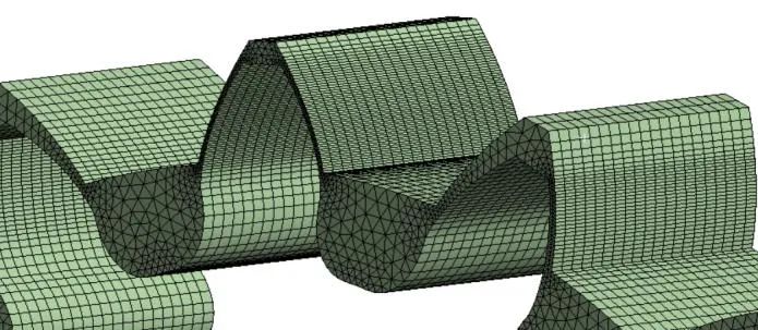 ANSYS Fluent 内啮合齿轮泵瞬态流场仿真的图11