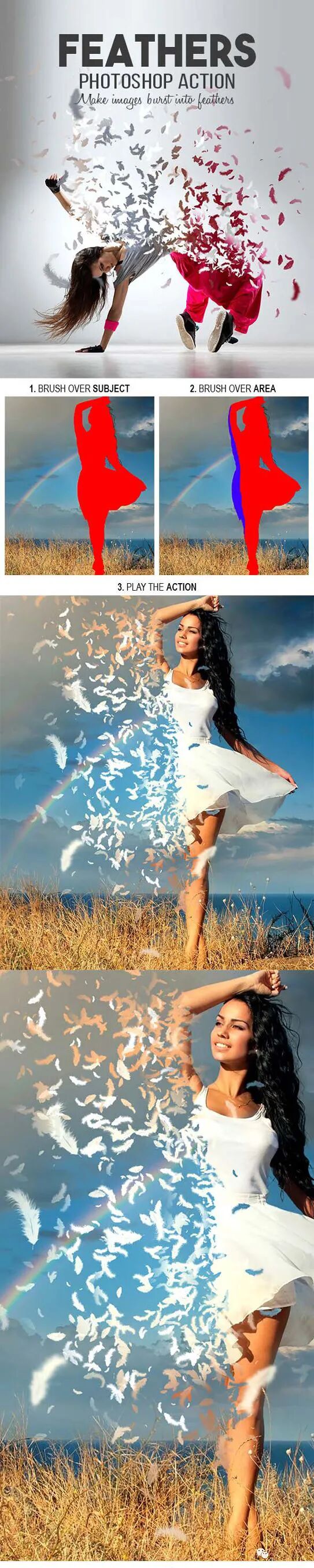 PS羽毛飞舞特效怎么做？手把手教你，一键生成