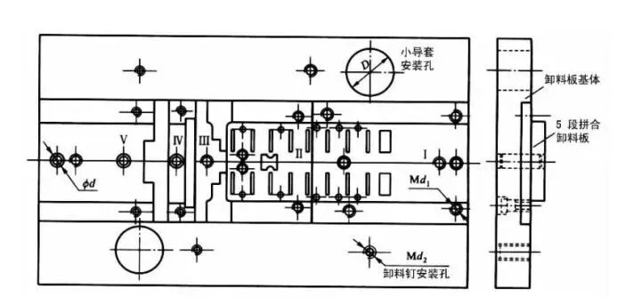 级进模中卸料装置和限位装置如何设计的图2