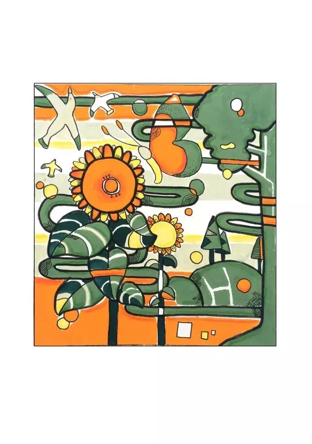 山君课堂彩色装饰画