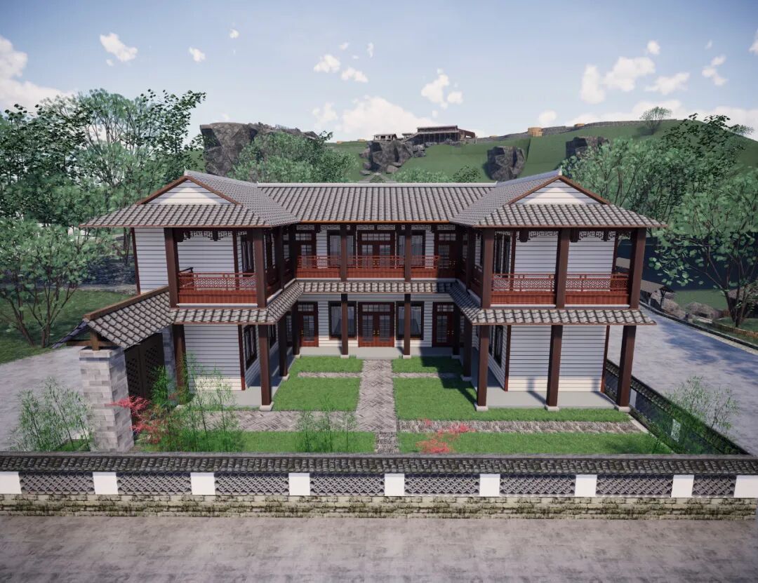 别墅设计|6套2层轻钢别墅户型效果图