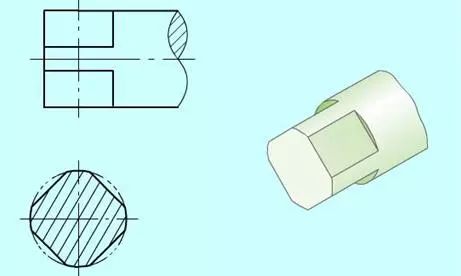 机械制图中的各种简化画法，提高你的绘图水平，赶紧来看看吧！的图8