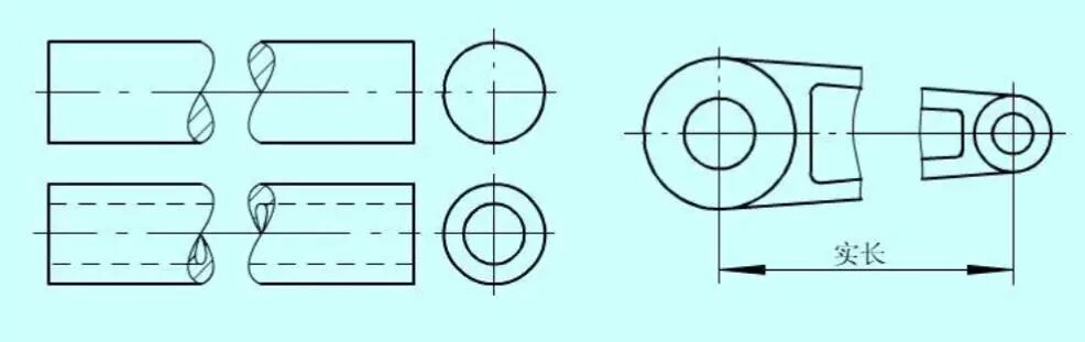 机械制图中的各种简化画法，提高你的绘图水平，赶紧来看看吧！的图12