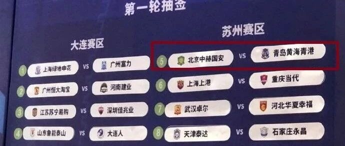 国安足协杯首轮对手出炉，这回别再吃亏了