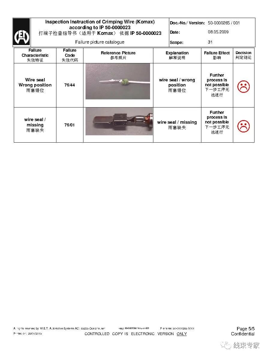 端子壓接檢查指導書（適用于Komax）的圖5