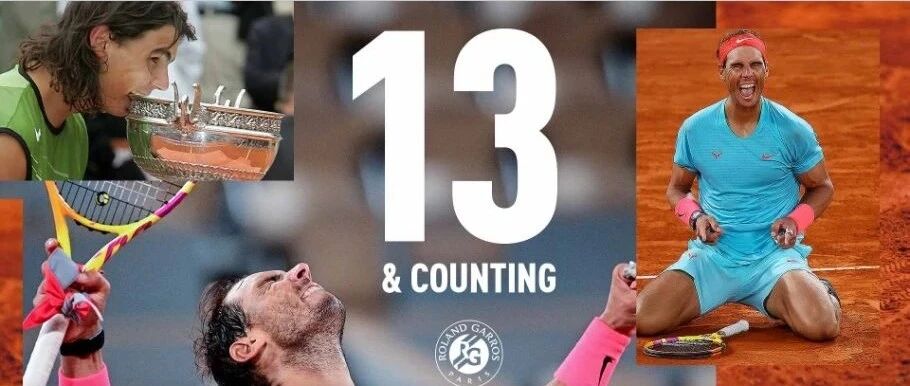 送“蛋”夺法网第13冠 纳达尔追平费德勒大满贯纪录