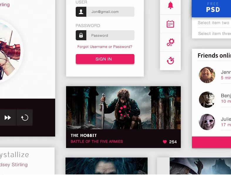 20个免费的设计资源 UI套件背景图标CSS框架