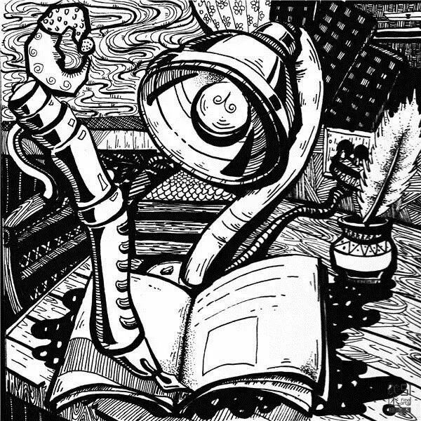 黑白装饰画构图与物体之间的各种关系