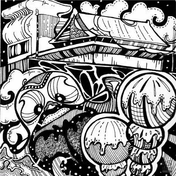 黑白装饰画构图与物体之间的各种关系