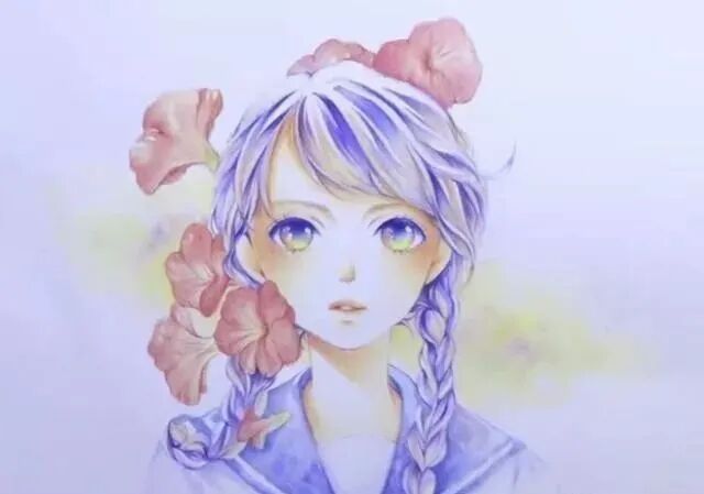 细腻唯美的 花水木 水溶彩铅画 美到心里去了 全网搜