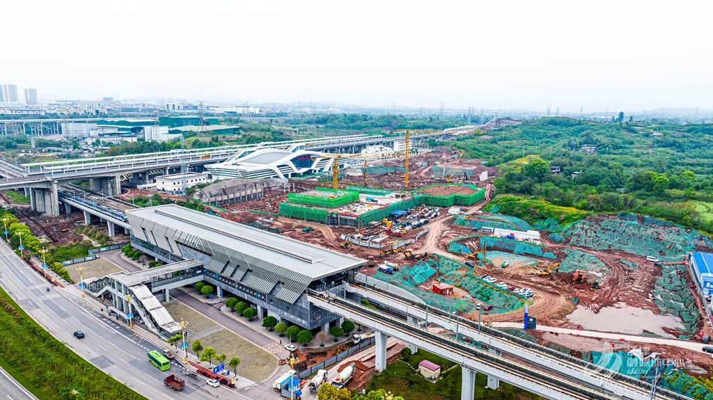 7月投用渝昆高铁江津北站综合交通枢纽最新进展