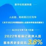 【综合快讯】《关于2023年调整退休人员基本养老金的通知》定了！上调！