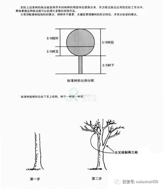 要诀 适合初学者学习的乔木配景画法图解教程 古风手绘art 微信公众号文章阅读 Wemp