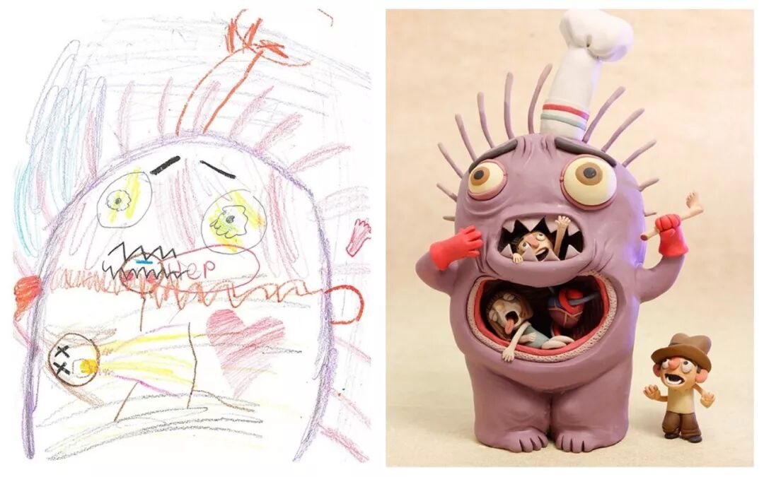 孩子的画到底是什么意思？设计师的神还原惊呆我