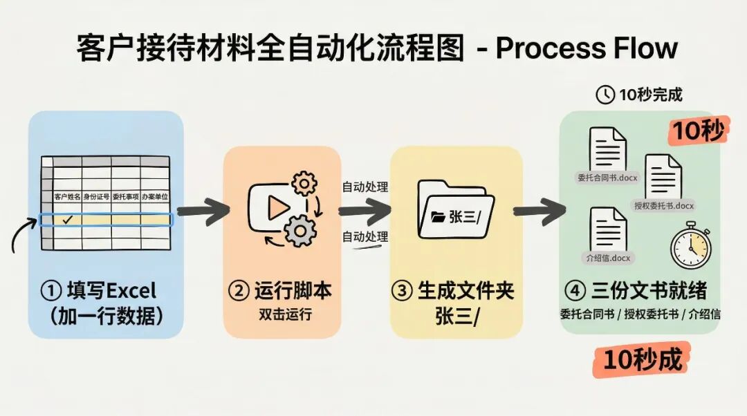客户接待材料全自动化流程