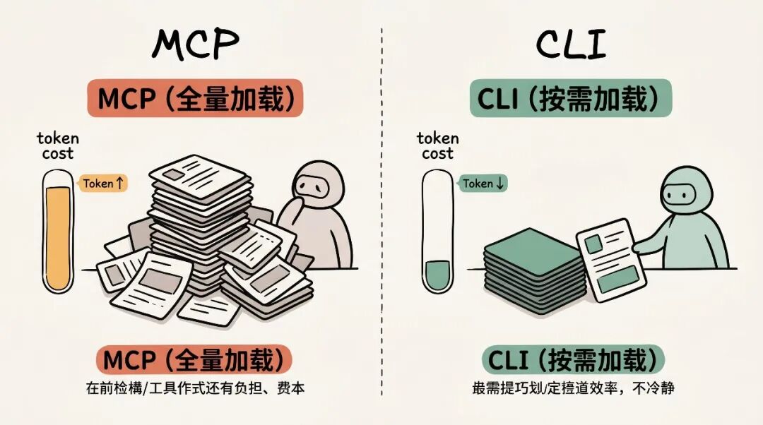 MCP vs CLI——上下文加载对比