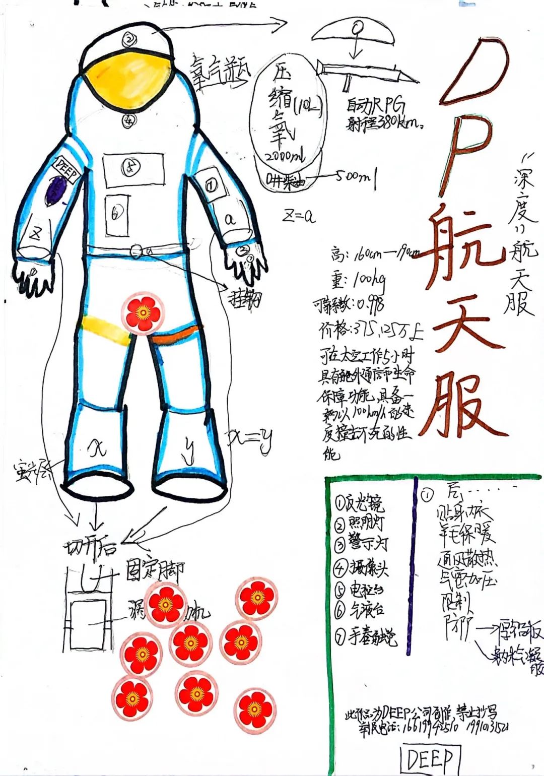 小学航天服设计图图片