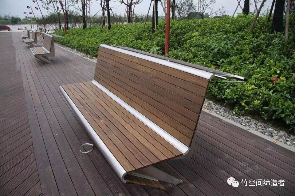 户外高耐重竹材料——坐凳的运用