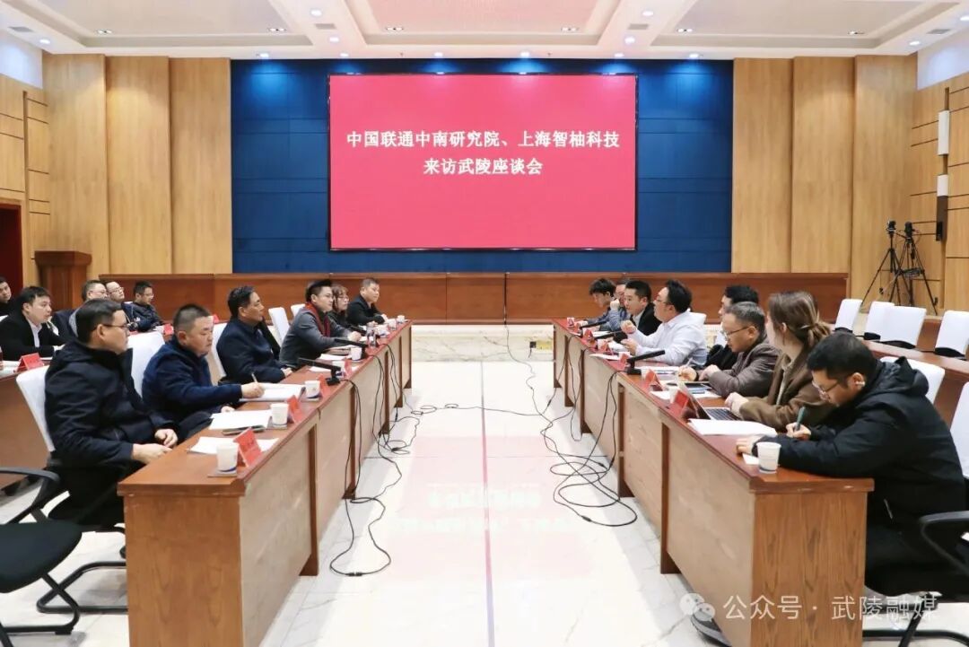 中国联通中南研究院、上海智柚科技来访武陵座谈会举行