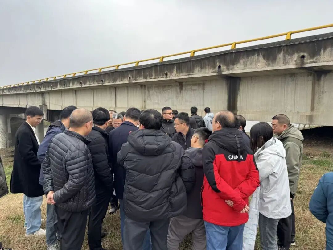 专家组对浰河特大桥进行现场调研.jpg