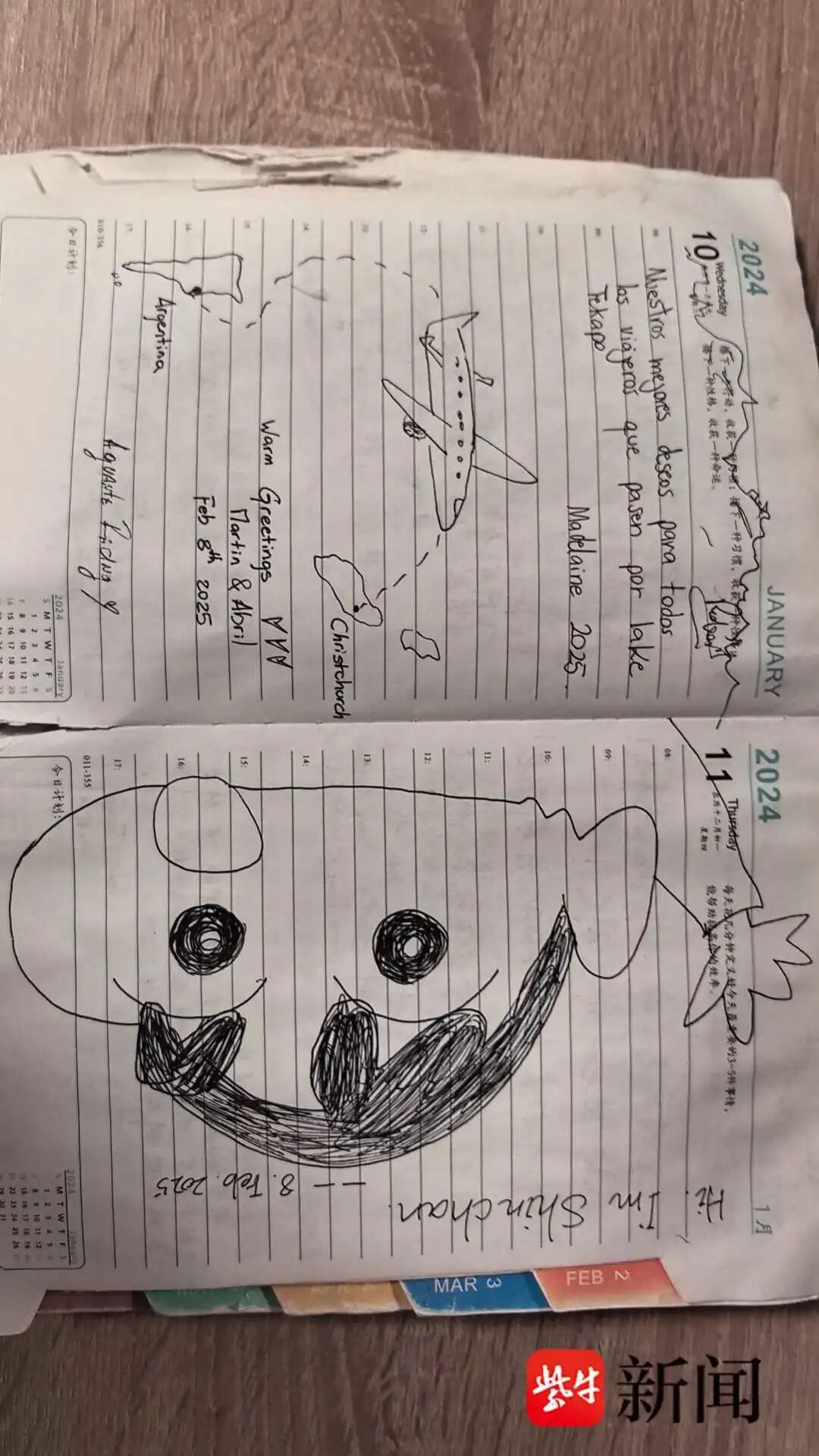 小朋友日记本落新西兰收获众多留言