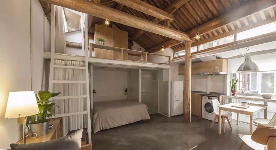 北京胡同老房改造,32㎡也能有阳光,清风,两个卧室和超大活动空间